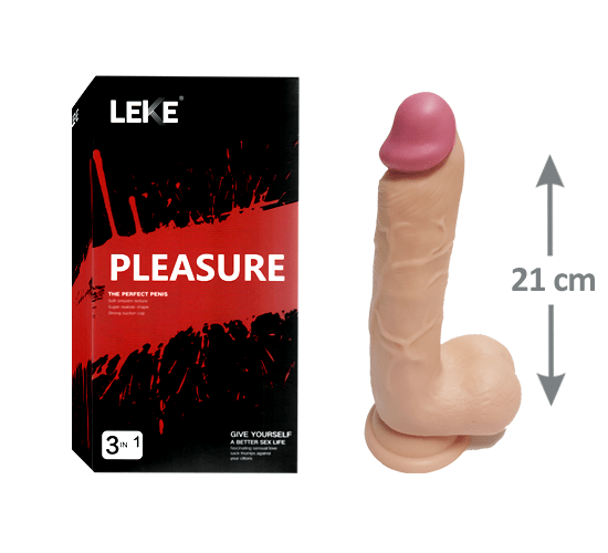 Pleasure 21cm Testisli Gerçekçi Kalın Dildo