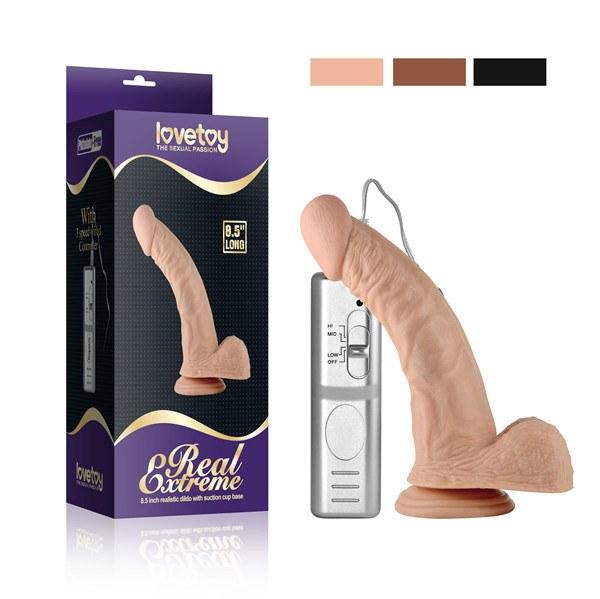 Lovetoy Real Extreme Titreşimli Realistik Vibratör Penis 22 cm