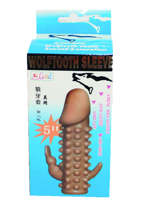 WOLFTOOTH Uyarıcılı Realistik Penis Kılıfı Uzatmalı Prezervatif