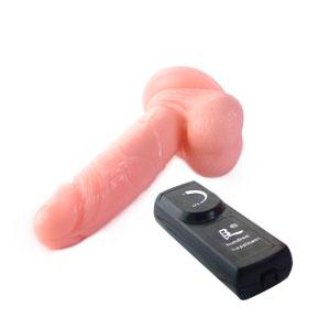 Oynar Başlı Güçlü Titreşimli Vantuzlu Realistik Vibratör Penis