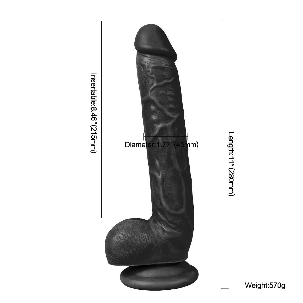 XS Optimus Uzun Kalın Penis Et Dokusu Süper Realistik Dildo 28 cm
