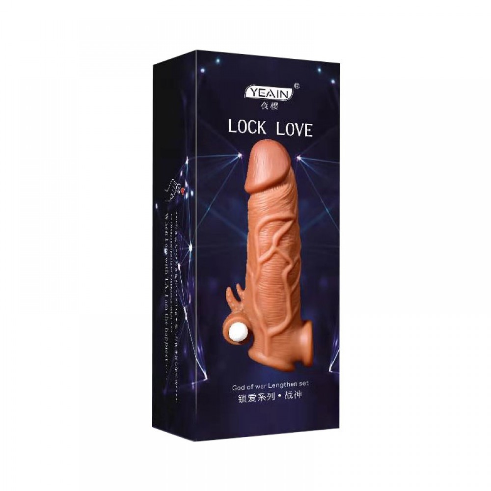 Lock Love 17cm Titreşimli Penis Kılıfı