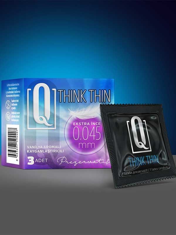 Q Think Thin 3’lü Ekstra İnce Prezervatif