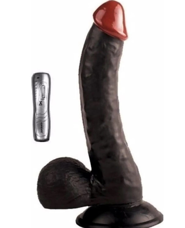 22 cm Zenci Titreşimli Realistik Penis