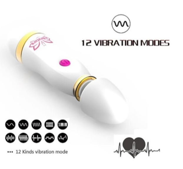 Titreşimli Vajina Klitoris Stimülatörü G-Spot Vibratör Beyaz