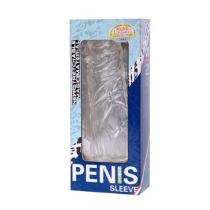 Sleeve Damarlı Uzatmalı Şeffaf Silikon Penis Kılıfı Kristal Dildo