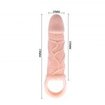 BL 2cm Dolgulu Zenci Penis Kılıfı Uzatmalı Prezervatif Dildo