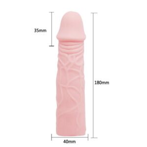 6cm Dolgulu Ekstra Uzun Penis Kılıfı Realistik Penis Dildo