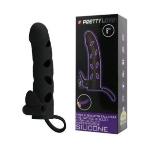 Titreşimli Klitoral Uyarıcılı Uzatmalı Penis Kılıfı Zenci Penis
