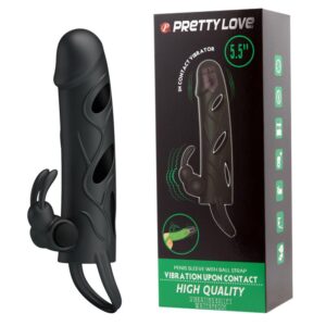 Çift Titreşimli Uzatmalı Penis Kılıfı Zenci Penis Vibratör