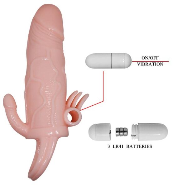Titreşimli Penis Kılıfı Anal Vajinal Klitoral Uyarıcılı Vibratör