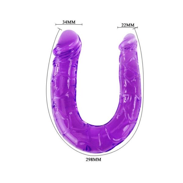 Double Dong 30cm Çift Taraflı Jel Yumuşak Vibratör Penis Dildo