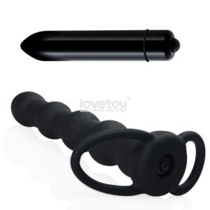 LOVETOY Rock 2 Halkalı Titreşimli Anal Plug Vibratör Mastürbatör