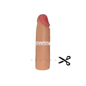 LOVETOY NATURE 5 cm Dolgulu Penis Kılıfı Uzatmalı Silikon Kılıf