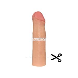 LOVETOY NATURE 5 cm Dolgulu Penis Kılıfı Uzatmalı Silikon Kılıf