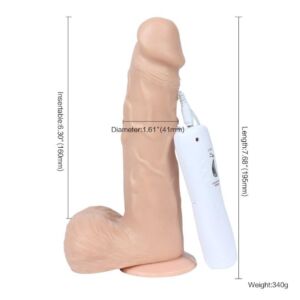 360° Oynar Başlı Titreşimli Vibratör Realistik Penis Dildo 18 CM