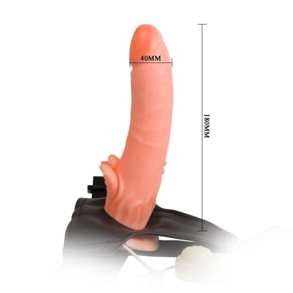 Suni Vajina Girişli Klitoris Uyarıcılı 9cm Dolgulu Protez Strapon