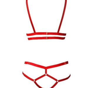 3 Parça Seksi Harness Sütyen Takım  APFT144